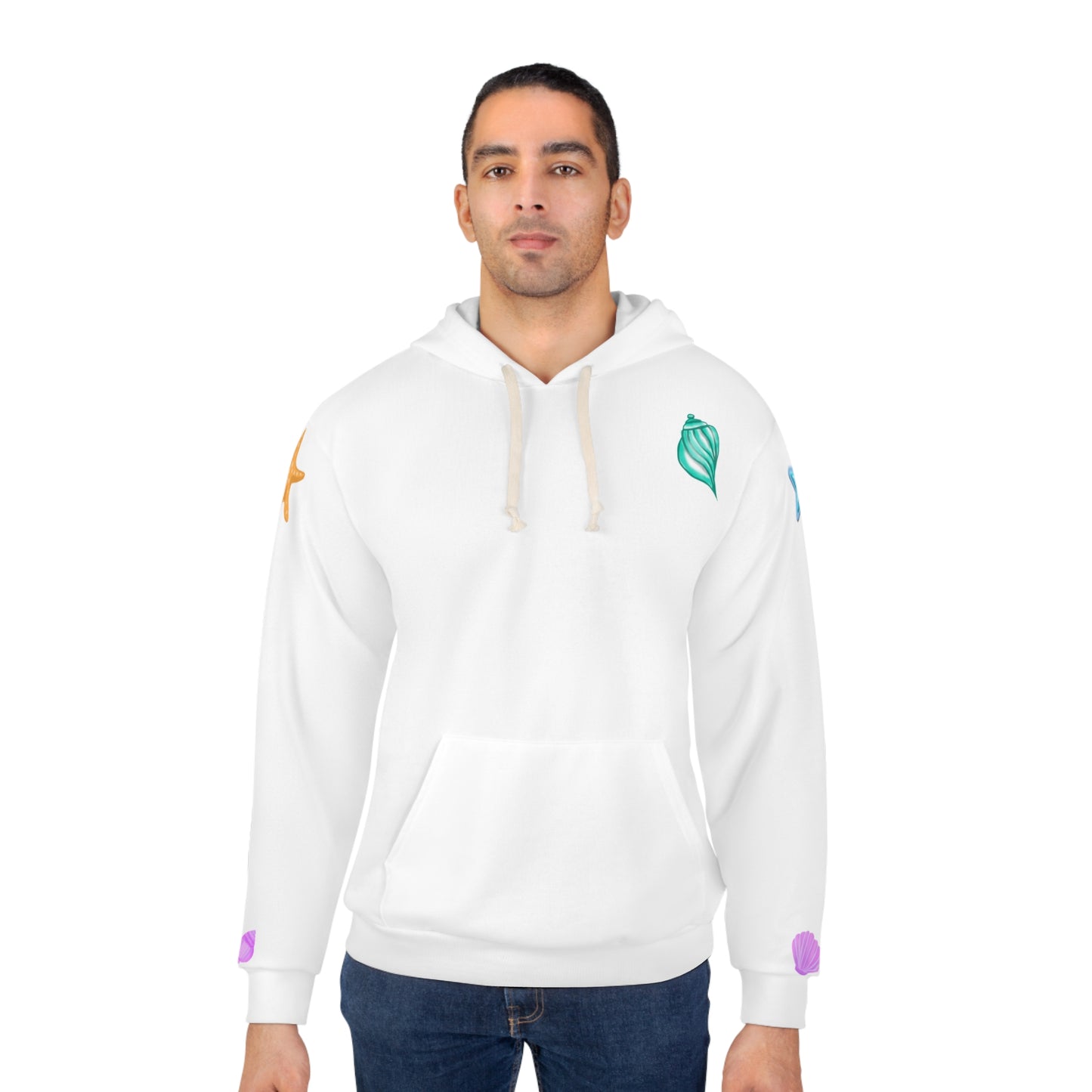 Sunset Palm Island Hoodie Tropical Beach AOP Pullover