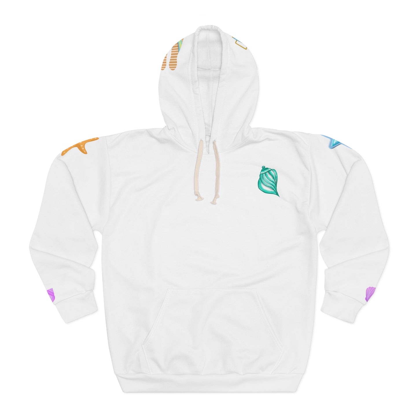 Sunset Palm Island Hoodie  Tropical Beach AOP Pullover