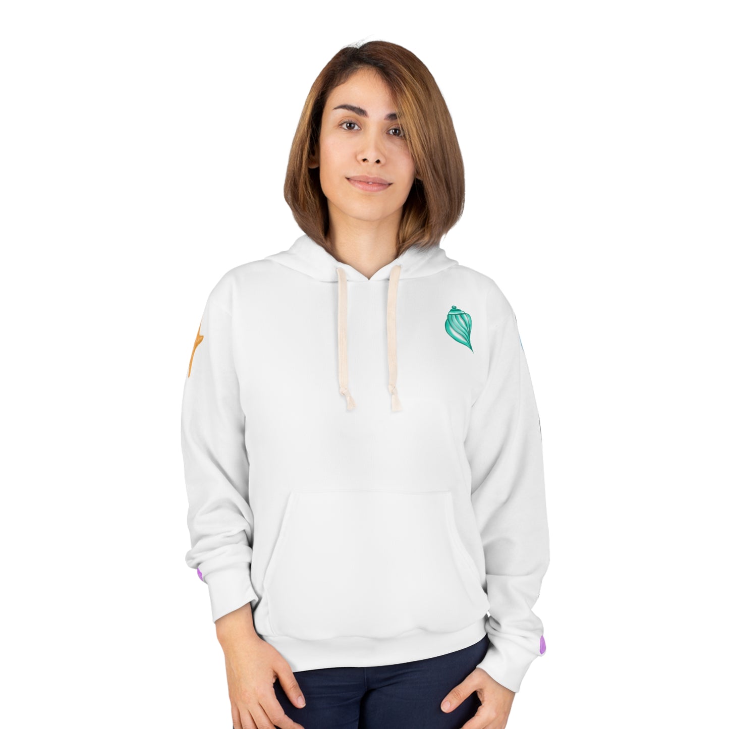 Sunset Palm Island Hoodie  Tropical Beach AOP Pullover